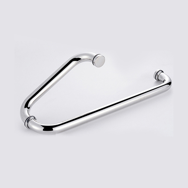 Tirador de puerta de vidrio pulido de acero inoxidable resistente (01-109)